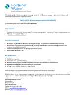 Stellenanzeige Fachkraft für Wasserversorgungstechnik
