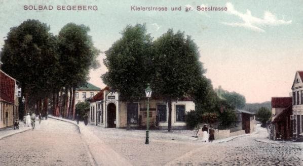 Gaslaterne auf Schweinemarkt um 1900